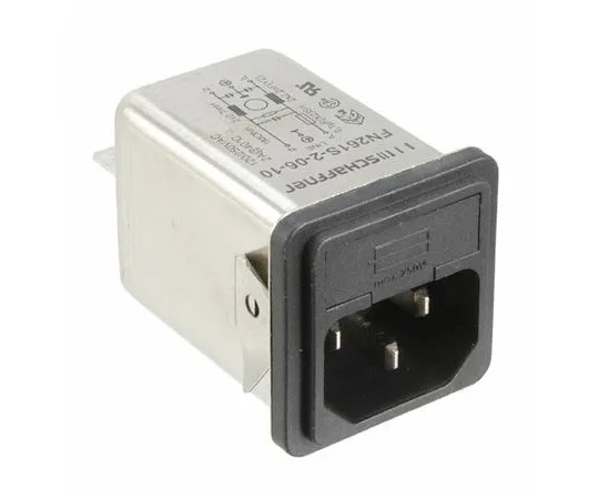 63-4803-29 Male IEC/EN 60939 IEC Filter Snap-In,Faston,Rated At 2A,250 V ac Operating Frequency 0 → 400Hz FN261S-2-06-10