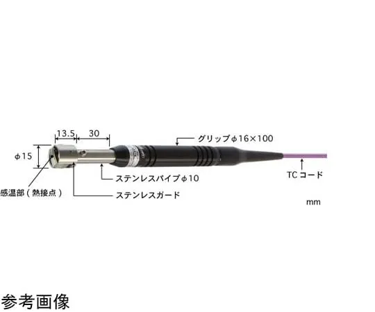 65-3527-93 Temperature Sensor for Static Surface Type A Series -50~500°C Type K Straight, Parallel 30 mm A-231K-00-1-TC1-ASP