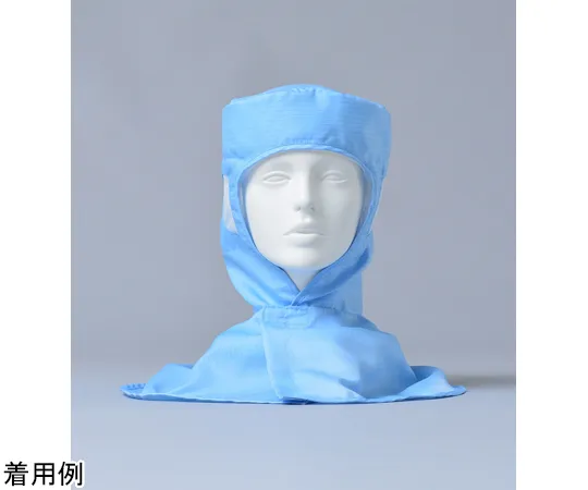 68-6589-90 Hair Net Integrated Hood Blue M 3K2459-BM