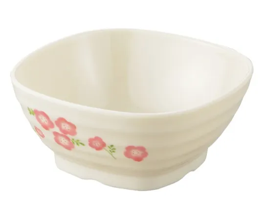 62-2921-75 Kaku kobachi (small square Bowl) Momoka (peach flower) MK-50