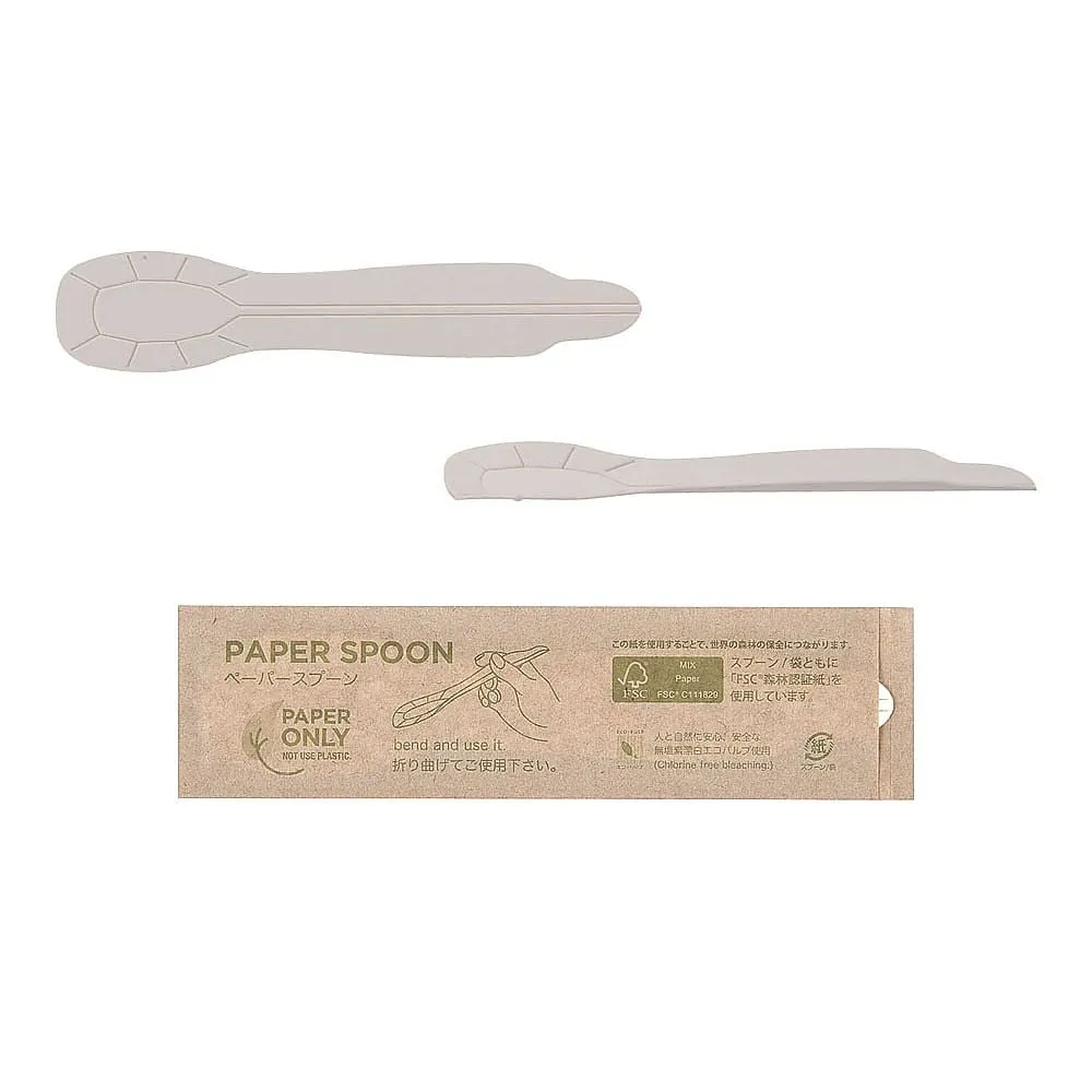 64-4201-25　［Discontinued］Eco Series Paper Cutlery 100 Pieces Included Eco Spoon Paper Bag Included　XKM1301