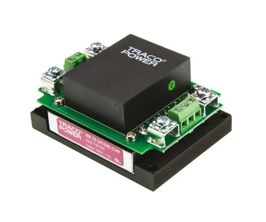 63-4929-68 TRACOPOWER TEP 75WI 75W Isolated DC-DC Converter Chassis Mount, Voltage in 9 → 36 V dc, Voltage out 24V dc TEP 75-2415WI-CMF