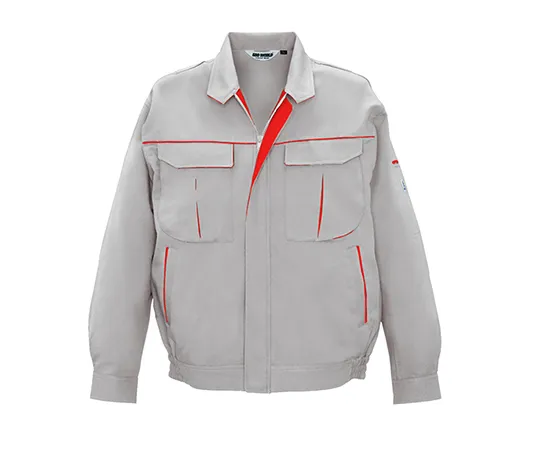 63-1785-97 Long Sleeve Jacket Silver Gray x Red 2627-64-S