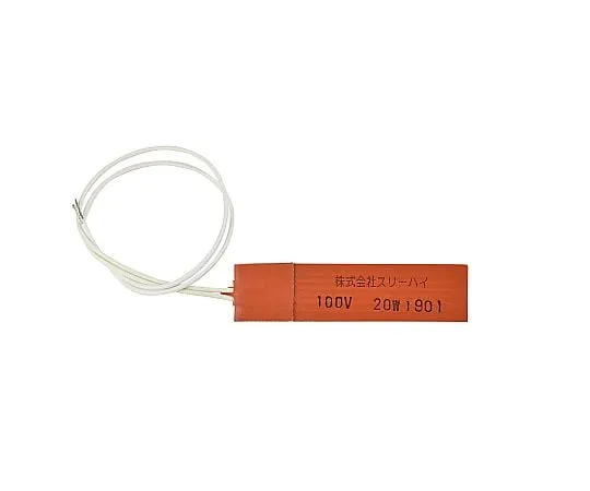 64-5214-52　[Siloxane Countermeasure] Silicon Rubber Heater [Lead wire extension 5m] 100V 20W 25mm x 100mm Lead Wire 5m　SR100-20-25-100-L5-B
