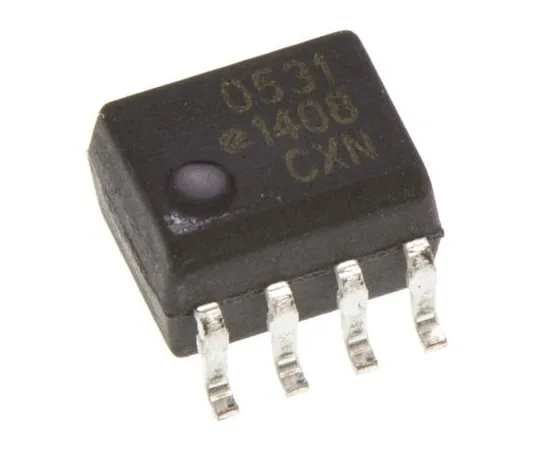 63-4876-34 Broadcom, HCPL-0531-000E DC Input Transistor Output Dual Optocoupler, Surface Mount, 8-Pin SOIC HCPL-0531-000E
