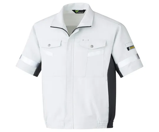 65-1290-72　［Discontinued］Work Clothes, VERDEXCEL Short Sleeve Blouson Silver Gray x Charcoal S VES541-UE-S　VES541-UE-S