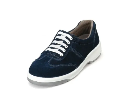 64-6536-46 Urethane 2-Layer Sneakers (Shoelaces) Velour Navy Blue 23.5 cm AN3051
