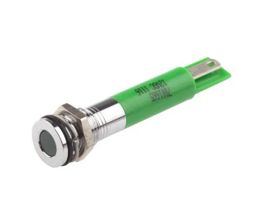 63-4977-75 RS PRO Green Indicator, 12 V dc, 8mm Mounting Hole Size, Solder Tab Termination, IP67 700-1665