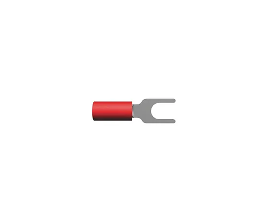 63-5016-74 TE Connectivity PLASTI-GRIP Series Insulated Crimp Spade Connector, 0.26mm² to 1mm², 22AWG to 16AWG, M4 Stud Size, Red 171551-1
