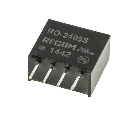 63-4938-51 Recom RO 1W Isolated DC-DC Converter Through Hole, Voltage in 21.6 → 26.4 V dc, Voltage out 5V dc RO-2405S