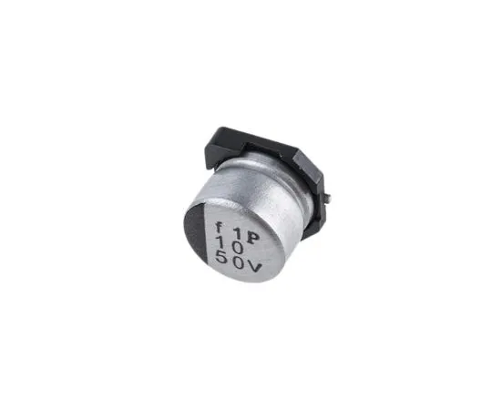 63-5042-40 Nichicon 10μF 50V dc Aluminium Electrolytic Capacitor, Surface Mount 6.3 (Dia.) x 5.4mm +105°C 6.3mm UWT1H100MCL1GB