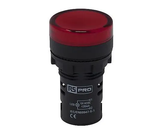 63-5106-71 RS PRO Red LED Indicator, 22mm Cutout, IP65, 12 V ac/dc 791-8573