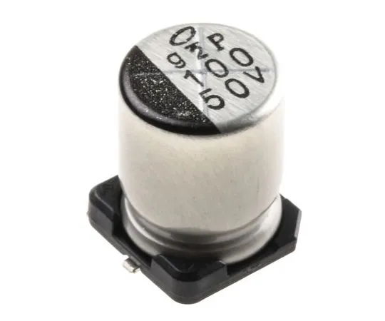 63-5041-71 Nichicon 100μF 50V dc Aluminium Electrolytic Capacitor, Surface Mount 8 (Dia.) x 10mm +105°C 8mm UWT1H101MNL1GS