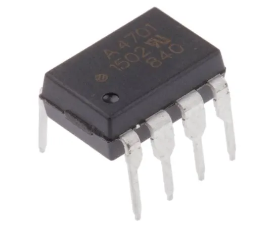 63-5131-05 Broadcom, HCPL-4701-000E AC/DC Input, Input Open Collector Output Optocoupler, Through Hole, 8-Pin DIP HCPL-4701-000E