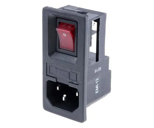 63-5125-18 RS Pro C14 Snap-In IEC Plug Male, 6A, 250 V ac, F*** Size 5 x 20mm 811-7216