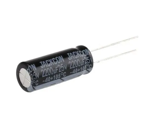 63-4998-13 RS PRO 2200μF 25V dc Aluminium Electrolytic Capacitor, Through Hole 10 (Dia.) x 25mm +105°C 10mm 5mm 25mm 711-1160