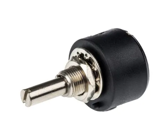 63-5142-54 RS Pro 1 Gang Rotary Wirewound Potentiometer with a 6 mm Dia. Shaft, 25kΩ, ±10%, 1W, Linear 842-7059