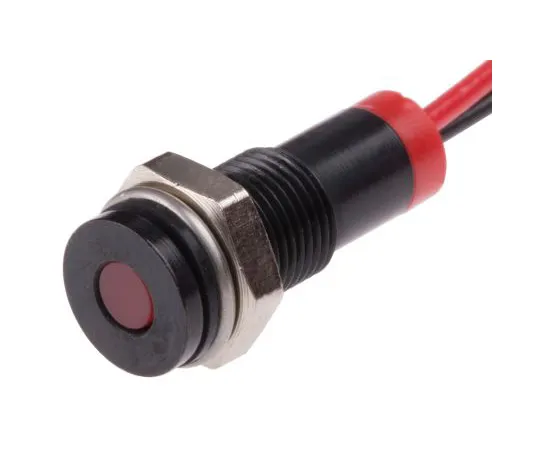 63-4977-99 RS PRO Red Indicator, 2 V dc, 6mm Mounting Hole Size, Lead Wires Termination, IP67 700-1842