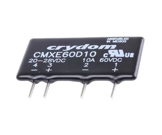 63-5039-30 Sensata / Crydom 10 A SPST Solid State Relay, DC, PCB Mount, MOSFET, 60 V dc Maximum Load CMXE60D10