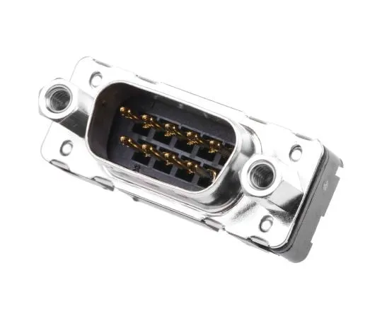 63-4971-15 Harting 9 Way Through Hole PCB D-sub Connector Plug, 2.74mm Pitch, with 4-40 UNC Threaded Inserts, Boardlocks 9651616713