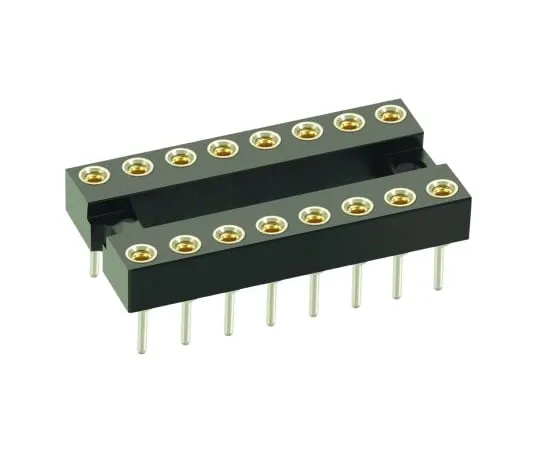 63-5174-24 HARWIN D2 2.54mm Pitch Vertical 16 Way, Through Hole Standard Pin Open Frame IC Dip Socket, 1A D2816-42