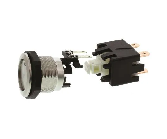63-4992-73 Schurter Double Pole Double Throw (DPDT) Latching Blue LED Push Button Switch, IP64 (Front); IP00 (Rear), 19 (Dia.)mm, 1241.6823.1124000