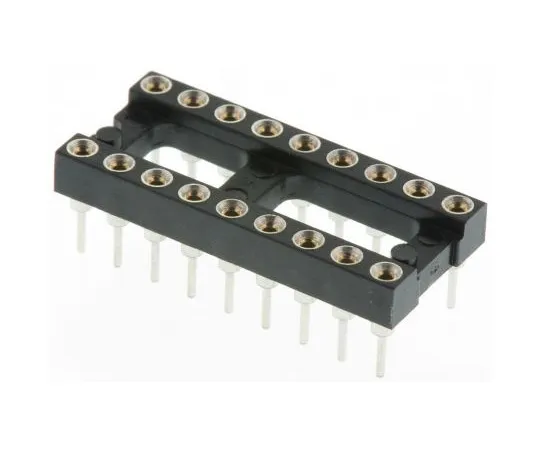 63-4983-15 Preci-Dip 2.54mm Pitch Vertical 18 Way, Through Hole Turned Pin Open Frame IC Dip Socket, 1A 110-87-318-41-001101