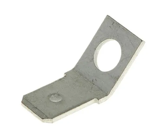 63-5014-10 TE Connectivity FASTON .250 Series , 45° Mount Angle Stud Mount Tab Terminal, 6.35 x 0.81mm Tin Plated 60465-2