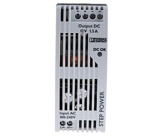 63-4992-08 Phoenix Contact, STEP-PS/1AC/12DC/1.5/FL PSU, 12V dc Output Voltage, 1.5A output current 2868554