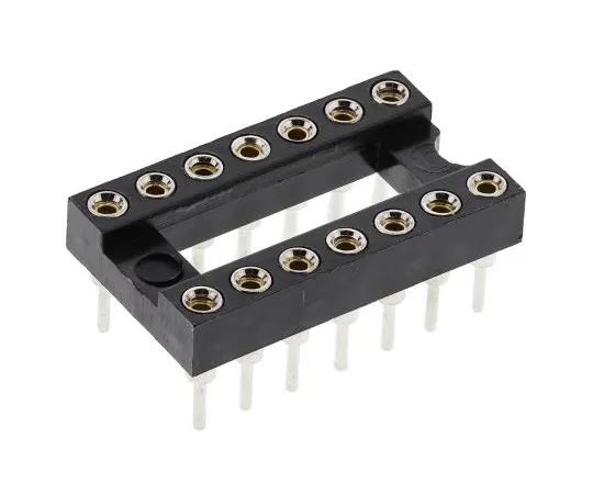 63-4940-44 ASSMANN WSW 2.54mm Pitch Vertical 14 Way, Through Hole Turned Pin Open Frame IC Dip Socket, 3A AR 14 HZL-TT