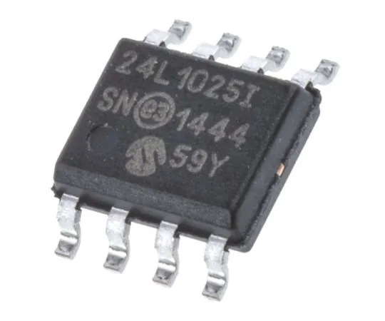 63-4964-01 Microchip 24LC1025-I/SN, 1Mbit Serial EEPROM Memory, 900ns 8-Pin SOIC Serial-2 Wire 24LC1025-I/SN