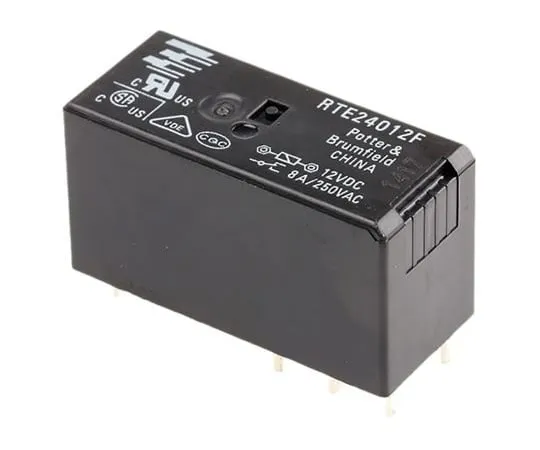 63-5095-99 TE ConnectivityRT2 DPDT Non-Latching Relay PCB Mount, 12V dc Coil, 8A RTE24012F