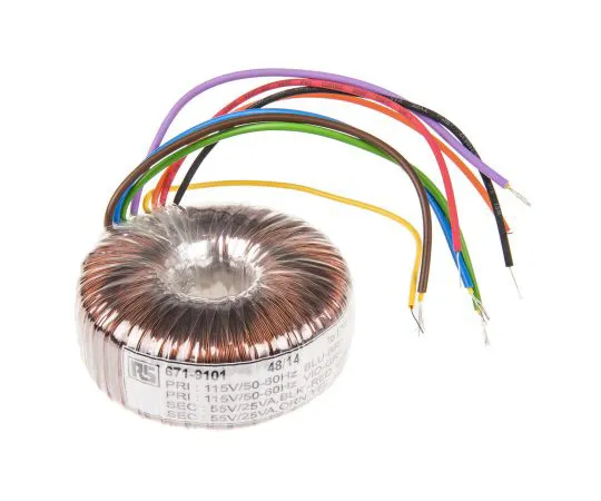 63-4937-55 2 Output Toroidal Transformer, 50VA, 2 x 55V ac 671-9101