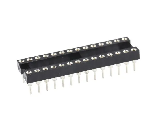 63-4940-50 ASSMANN WSW 2.54mm Pitch Vertical 28 Way, Through Hole Turned Pin Open Frame IC Dip Socket, 3A AR 28 HZL/7-TT