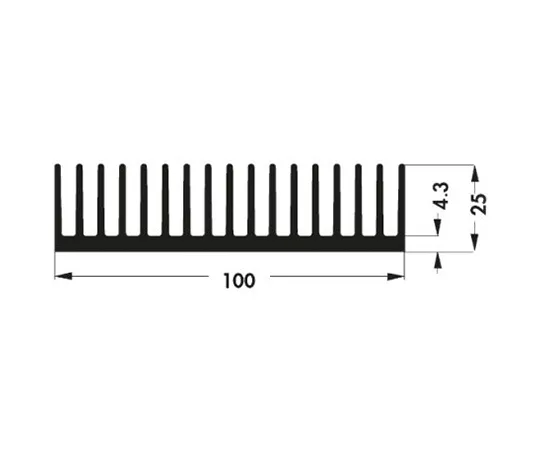 63-4940-61 Heatsink, 2K/W, 100 x 100 x 25mm SK508-100SA