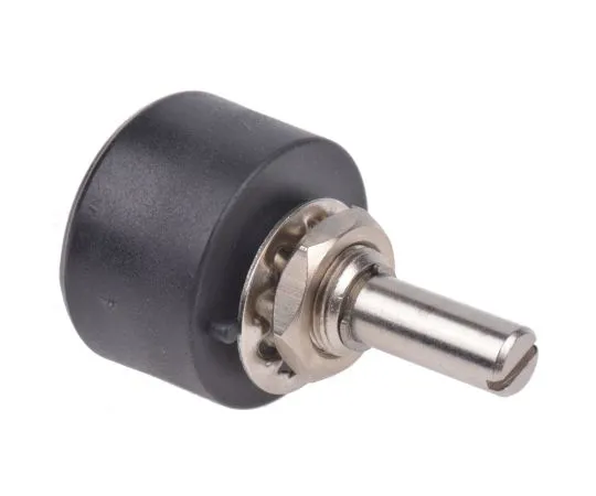 63-5142-55 RS Pro 1 Gang Rotary Wirewound Potentiometer with a 6.35 mm Dia. Shaft, 10Ω, ±10%, 1W, Linear 842-7065