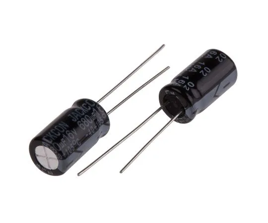 63-4997-92 RS PRO 680μF 16V dc Aluminium Electrolytic Capacitor, Through Hole 8 (Dia.) x 14mm +105°C 8mm 3.5mm 14mm 711-0961