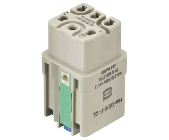 63-5142-82 Han Q 0912 Series Connector Insert, Female, 5 Way, 16A, 400 V 9120052733