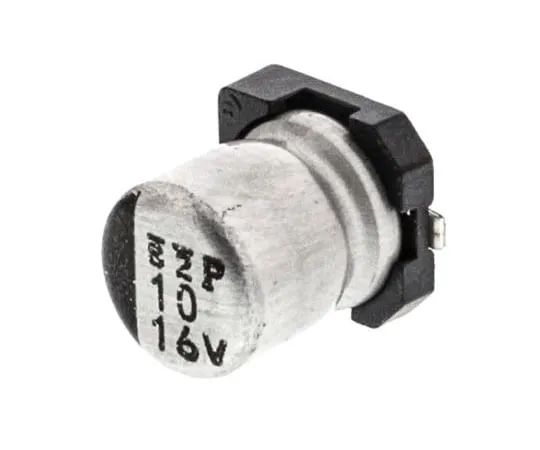 63-5042-33 Nichicon 10μF 16V dc Aluminium Electrolytic Capacitor, Surface Mount 4 (Dia.) x 5.4mm +105°C 4mm UWT1C100MCL1GB
