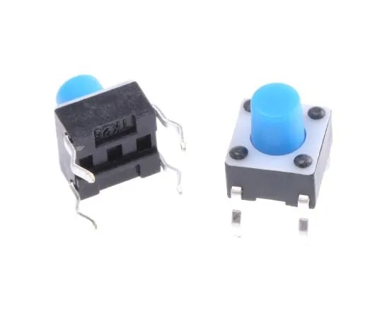 63-5012-74 Blue Button Tactile Switch, Single Pole Single Throw (SPST) 50 mA @ 24 V dc 3.4mm 1-1825910-0