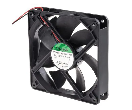 63-5067-20 Sunon EE Series Axial Fan, 120 x 120 x 25mm, 158m³/h, 3.4W, 12 V dc EEC0251B2-000U-A99