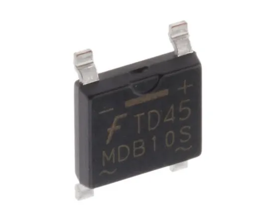 63-5088-33 ON Semiconductor MDB10S, Bridge Rectifier, 1A 1000V, 4-Pin MicroDIP MDB10S