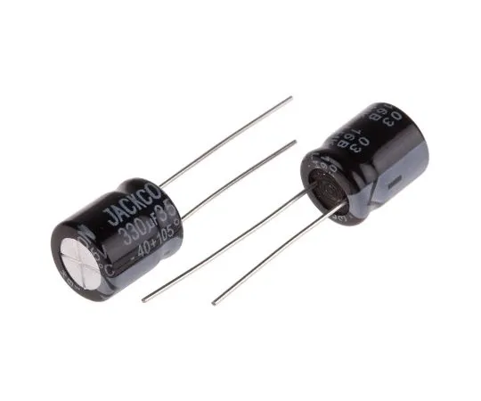 63-4998-23 RS PRO 330μF 35V dc Aluminium Electrolytic Capacitor, Through Hole 10 (Dia.) x 12mm +105°C 10mm 5mm 12mm 711-1277