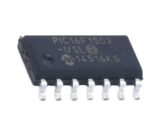 63-5065-19 Microchip PIC16F1503-I/SL, 8bit PIC Microcontroller, 20MHz, 2048 words Flash, 14-Pin SOIC PIC16F1503-I/SL