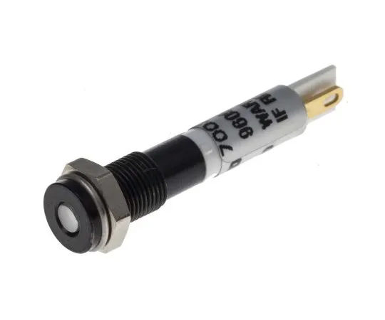 63-4977-69 RS PRO White Indicator, 12 V dc, 6mm Mounting Hole Size, Solder Tab Termination, IP67 700-1628