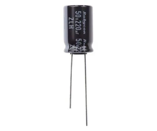 63-4985-18 Rubycon 220μF 50V dc Aluminium Electrolytic Capacitor, Through Hole 10 (Dia.) x 16mm +105°C 10mm 5mm 50ZLH220MEFC10X16