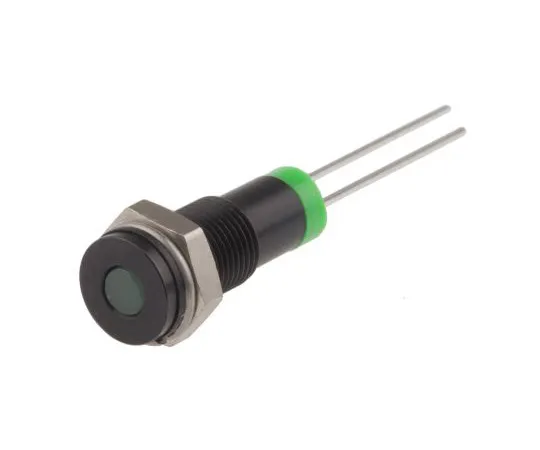 63-4977-63 RS PRO Green Indicator, 2 V dc, 6mm Mounting Hole Size, Lead Pins Termination, IP67 700-1596
