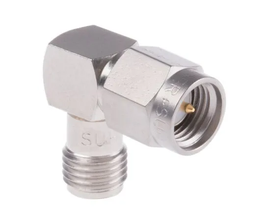 63-5010-77 Right Angle 50Ω RF Adapter SMA Plug to SMA Socket 0 → 14GHz 53_SMA-50-0-51/199_NE