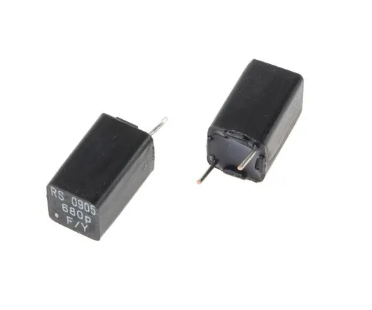 63-6550-11 RS PRO Polystyrene Capacitor 680pF 63V dc ±1% Tolerance Through Hole 7.5mm diameter 116-256