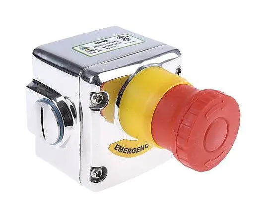63-5137-08 IDEM, Red/Unpainted, Twist to Reset 40mm Round Head Emergency Button 231001